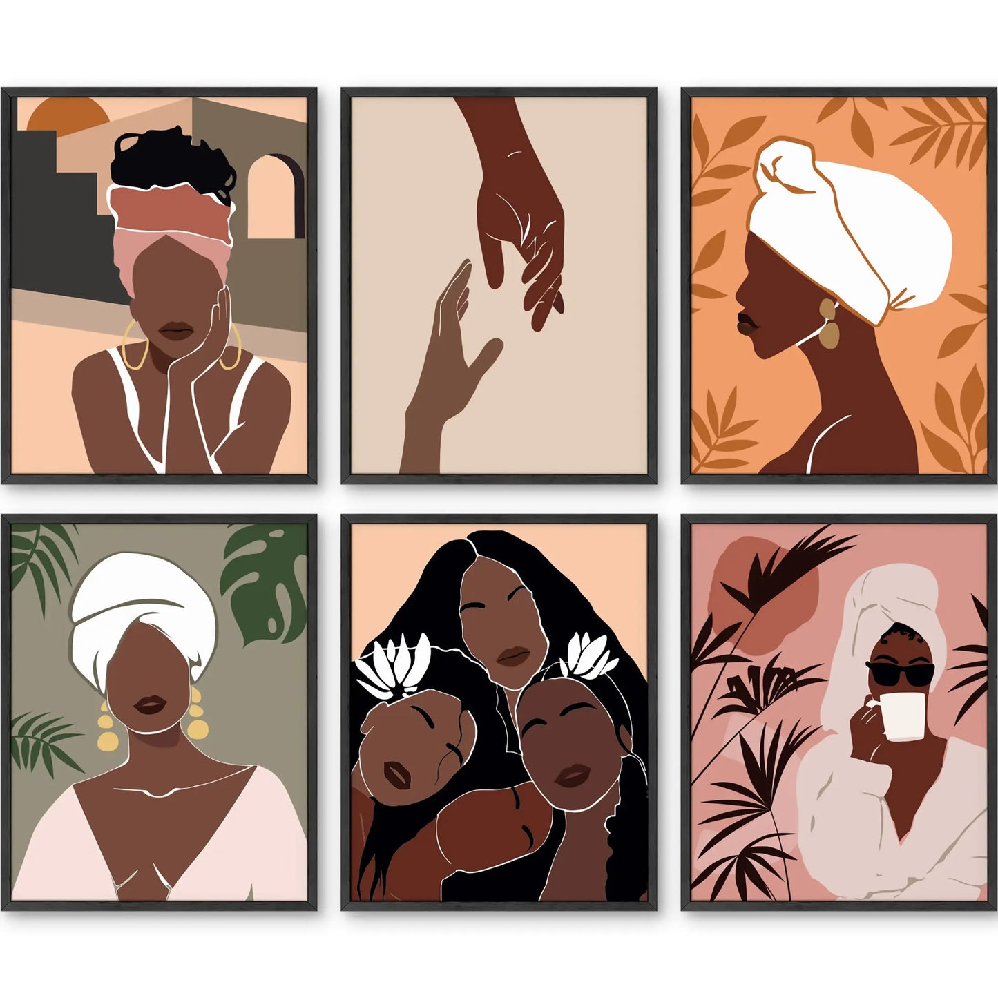 Unframed African Women Set 11x14