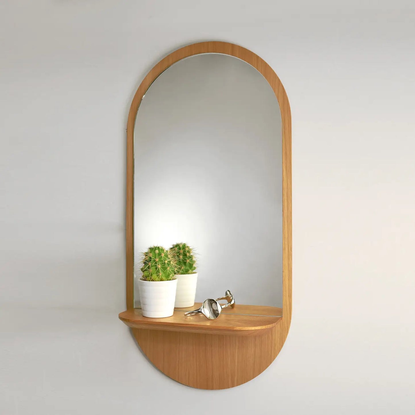 Solstice mirror (made in France) in oak wood