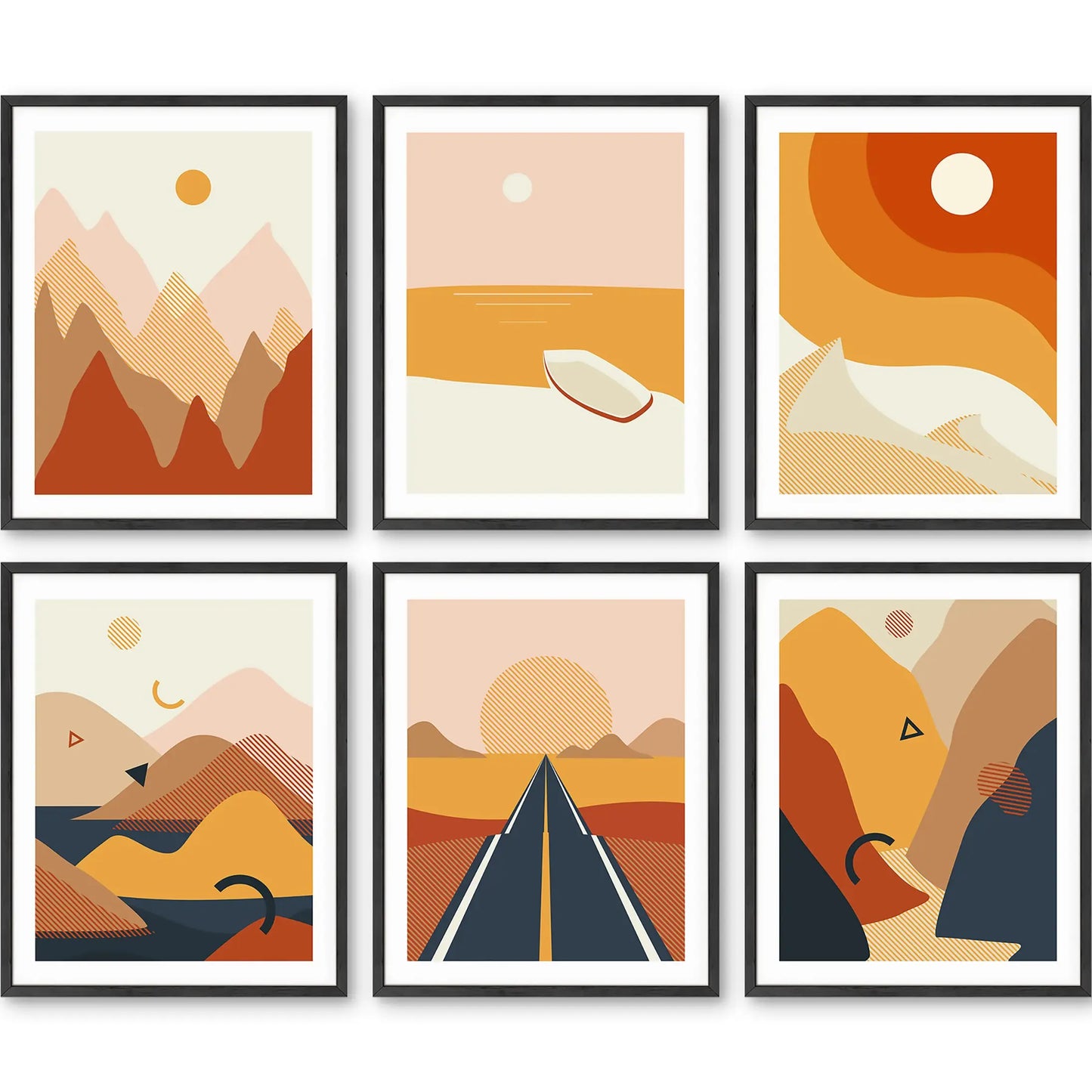 Unframed Abstract Landscape Set 11x14