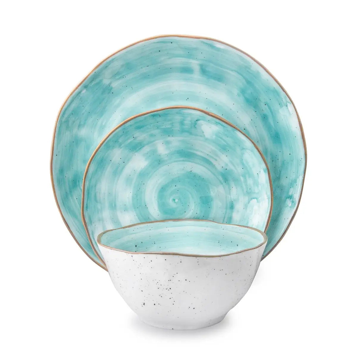 Cabana Turquoise Dinnerware- 20 Pieces