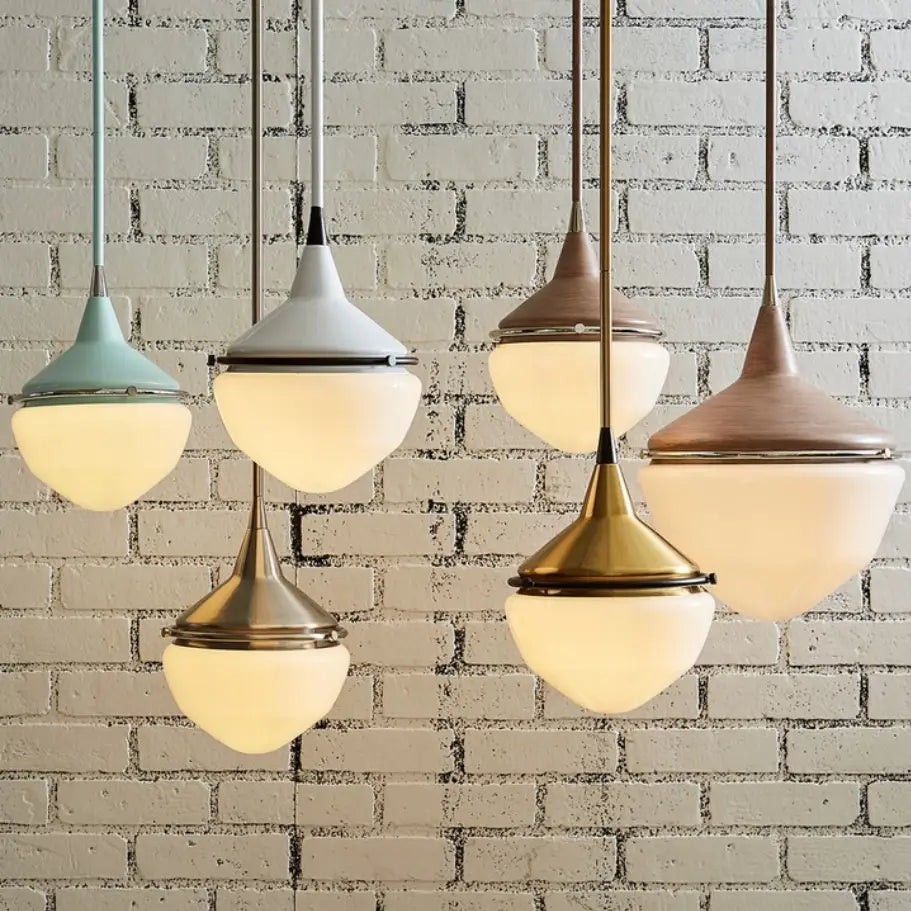 12” Mid-Century Schoolhouse 1-Light Pendant Light Fixture