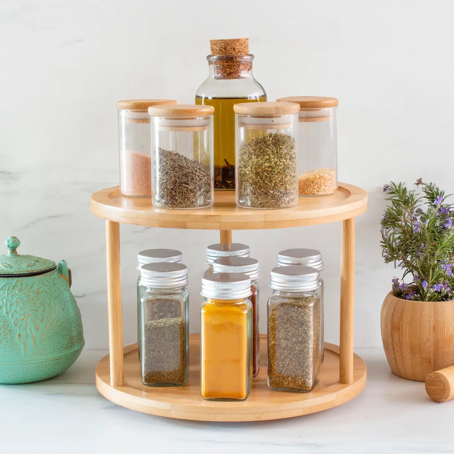 Two-Tier Lazy Susan Turntable