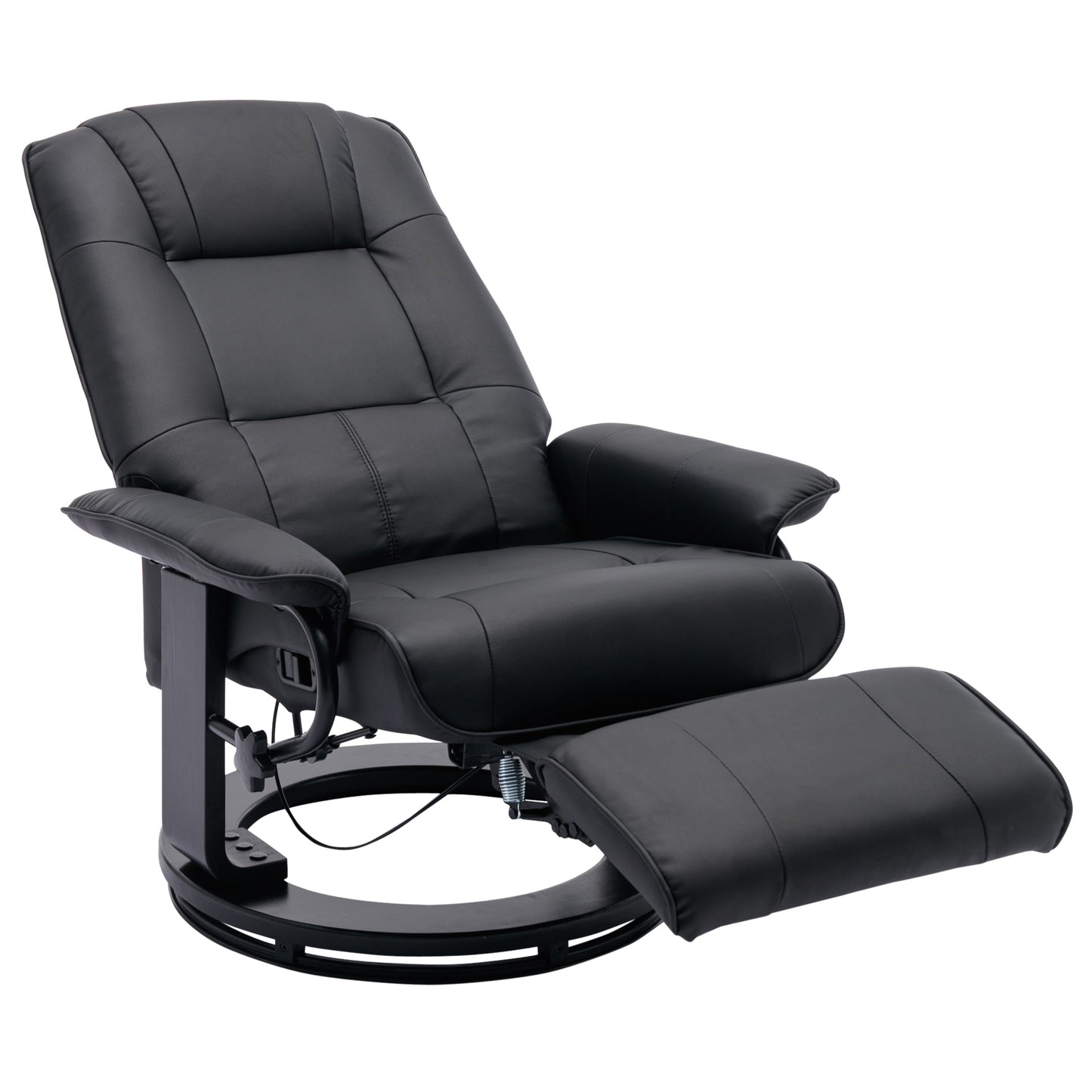 SwivelCraft 360: Luxe Faux Leather Recliner