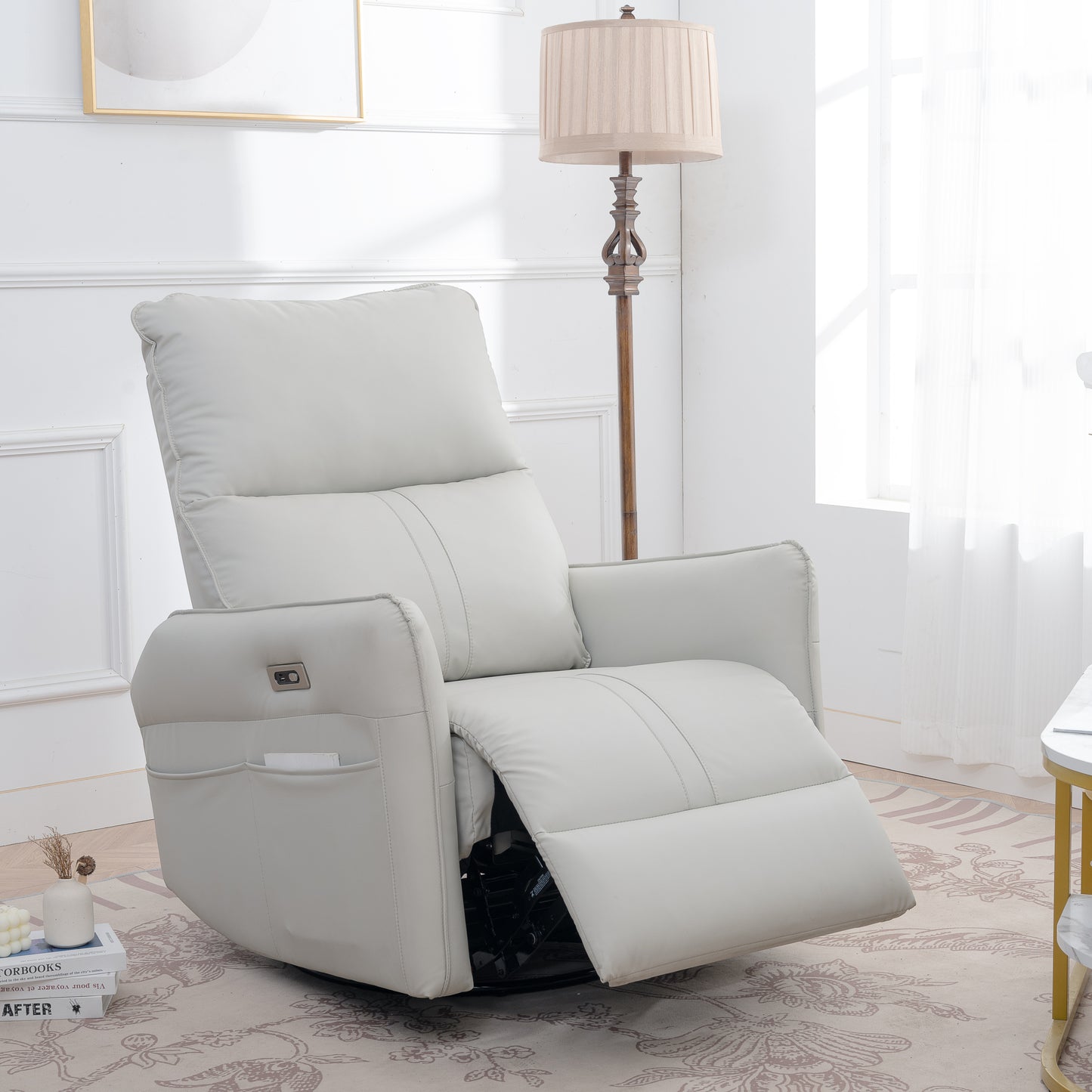 OmniGlide 270° LuxeRecline - Power Swivel & Glider with USB