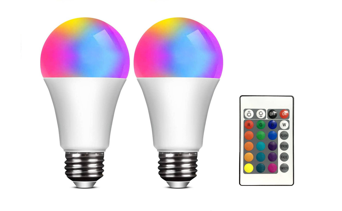 2-Pack Smart Home Multi-Color LED A19 Bulb 5W