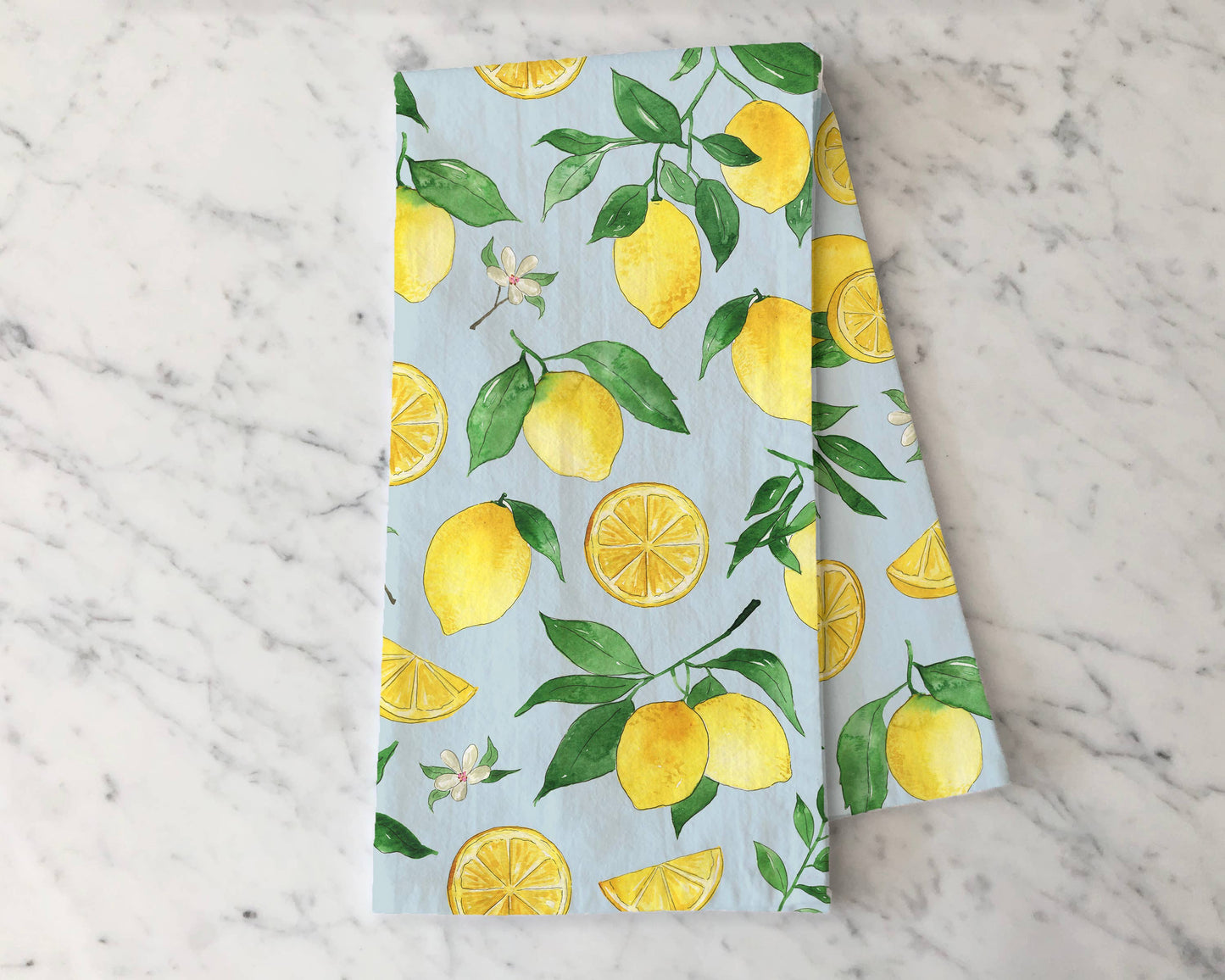 Lemons Tea Towel - Zesty Summer Fruit Kitchen Decor