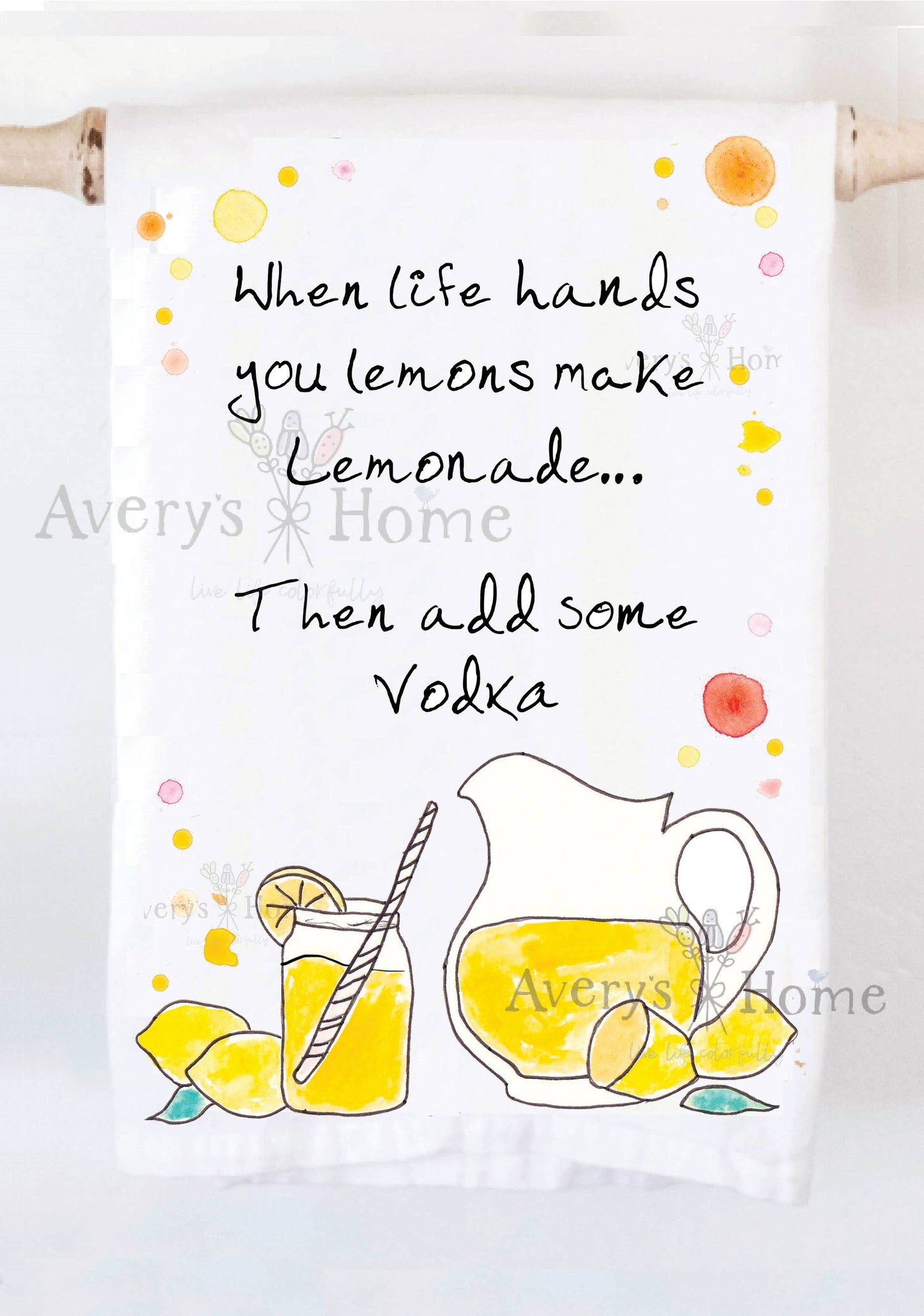 Vodka Lemonade Summer Funny Kitchen Towel