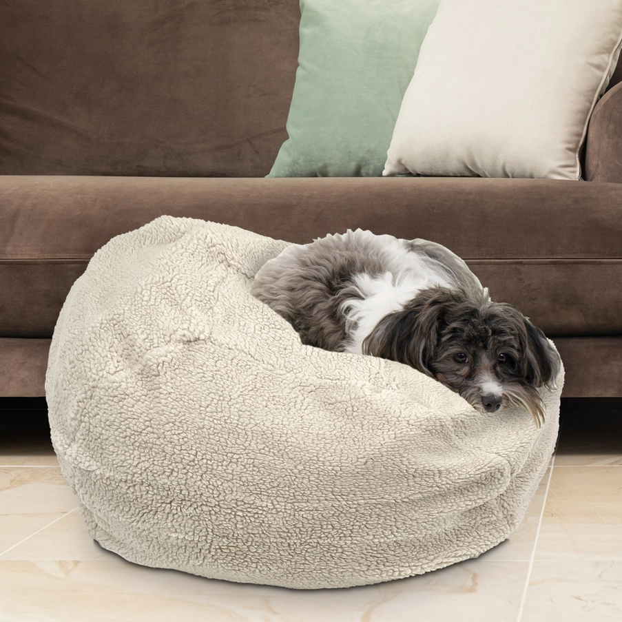 Sherpa Puff Ball® Pillow Bed For Dogs and Cats