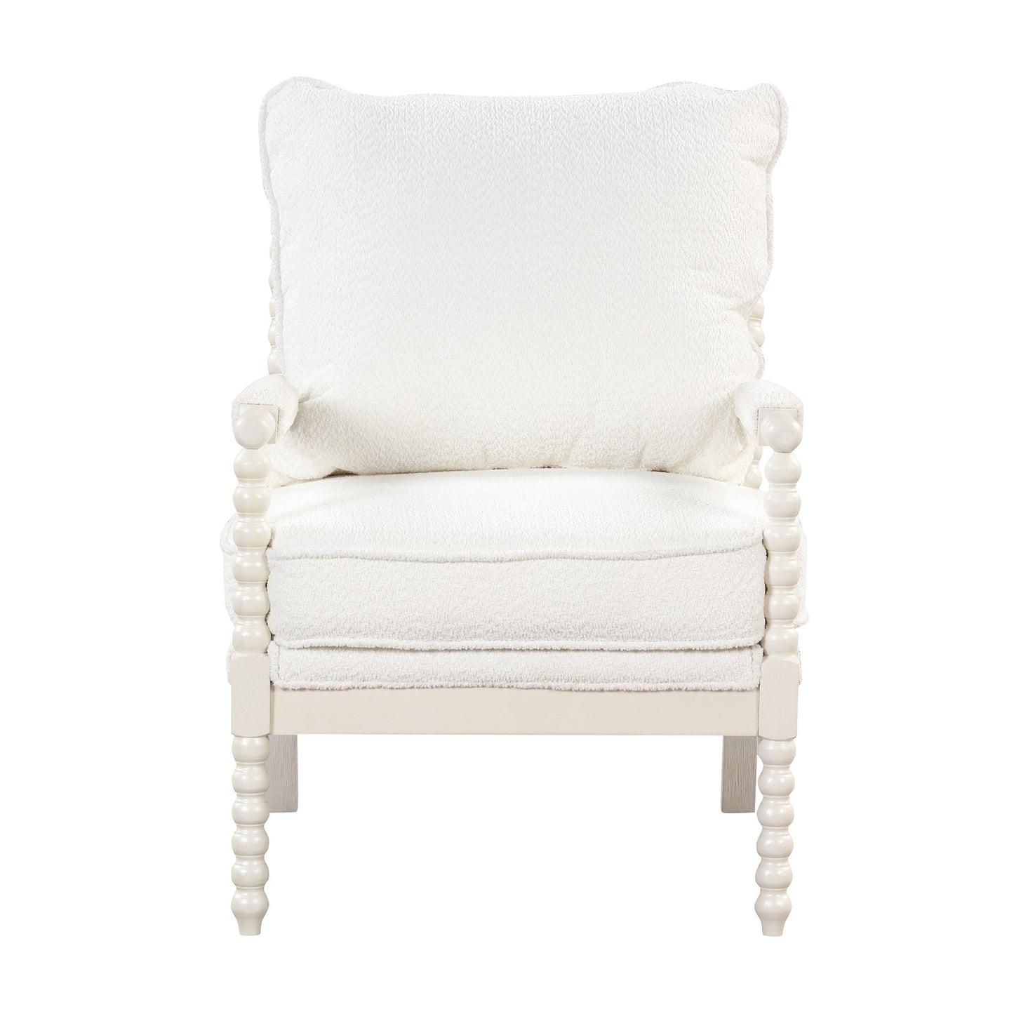 Bungalow Rose Upholstered Armchair- White