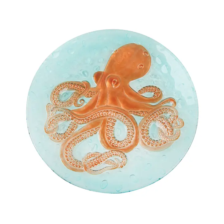 Beachcombers Octopus Glass Plate