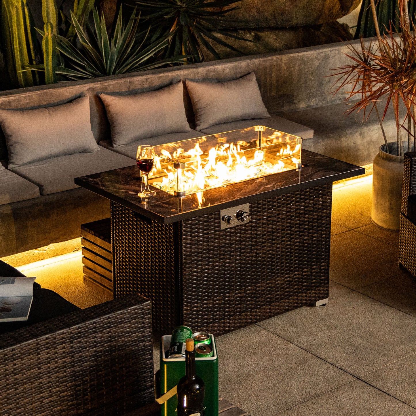 44-Inch Outdoor Fire Pit Table