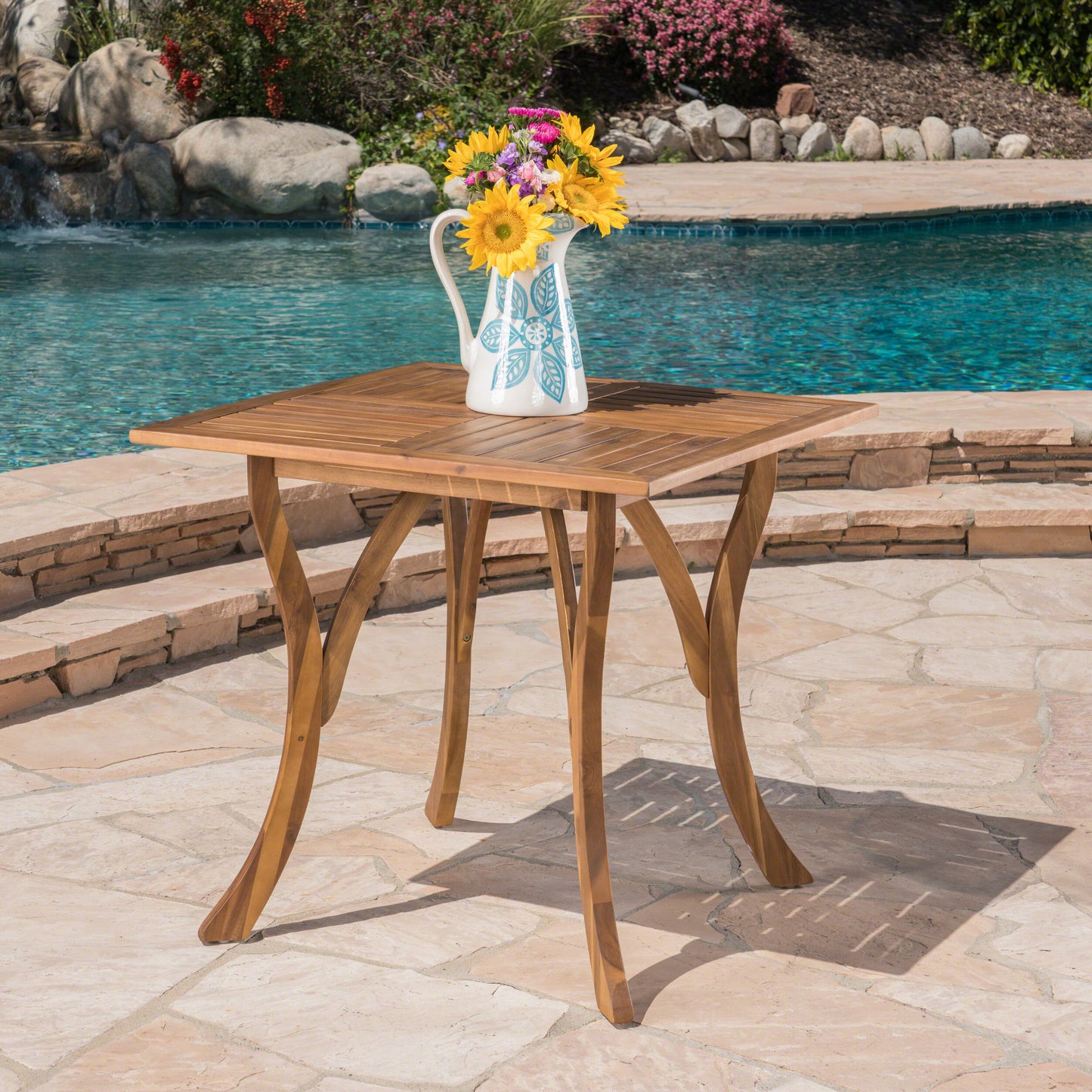 Teak Acacia Wood Outdoor Table