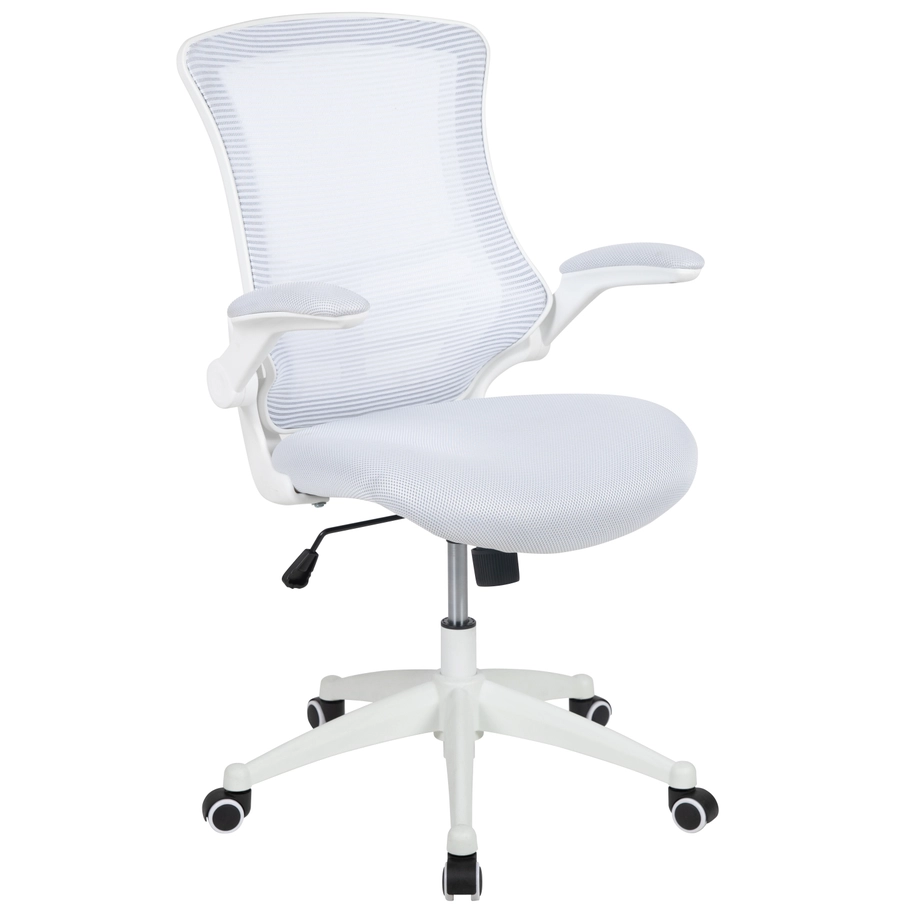 Mid-Back White Mesh Ergonomic Task Desk Chair