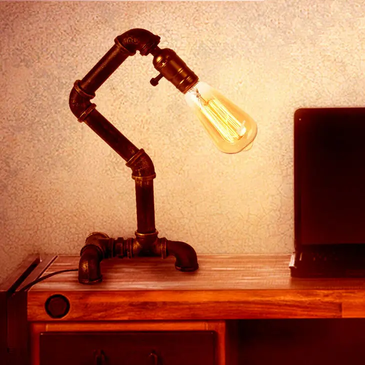 Black Vintage Industrial Retro Style Desk Lamp