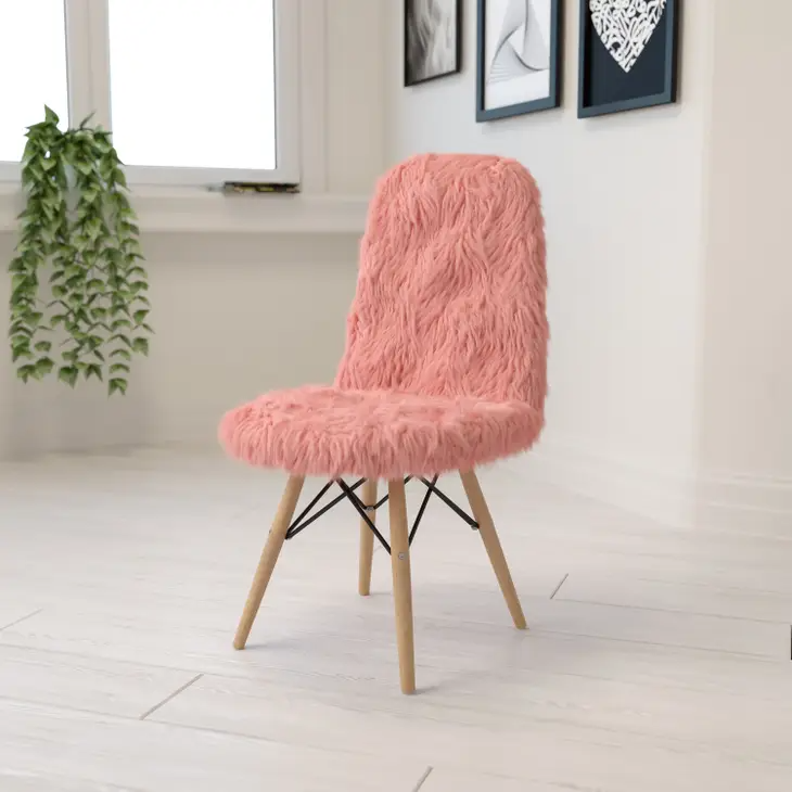 Shaggy Dog Hermosa Pink Accent Chair - Dorm Chair