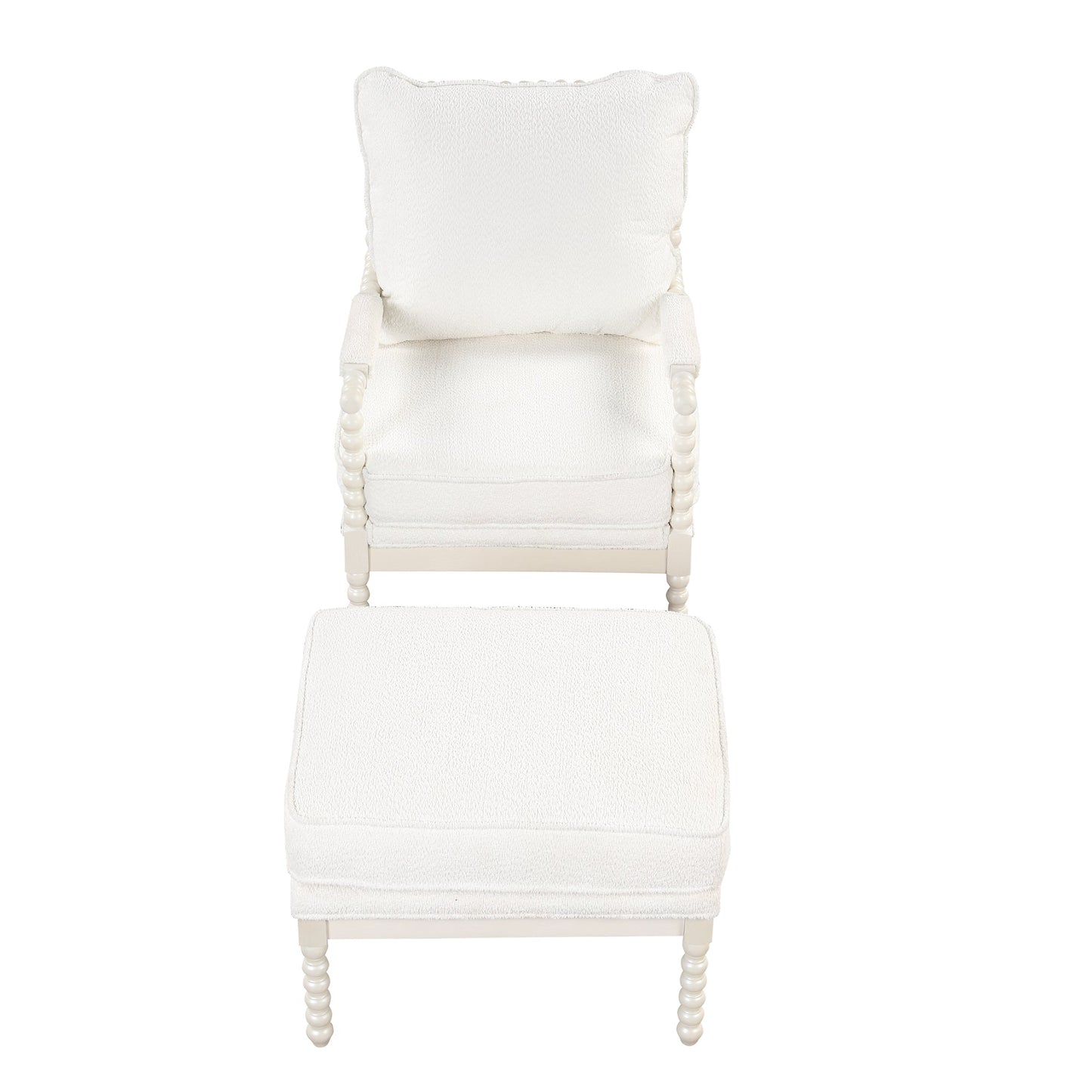 Bungalow Rose Upholstered Armchair- White