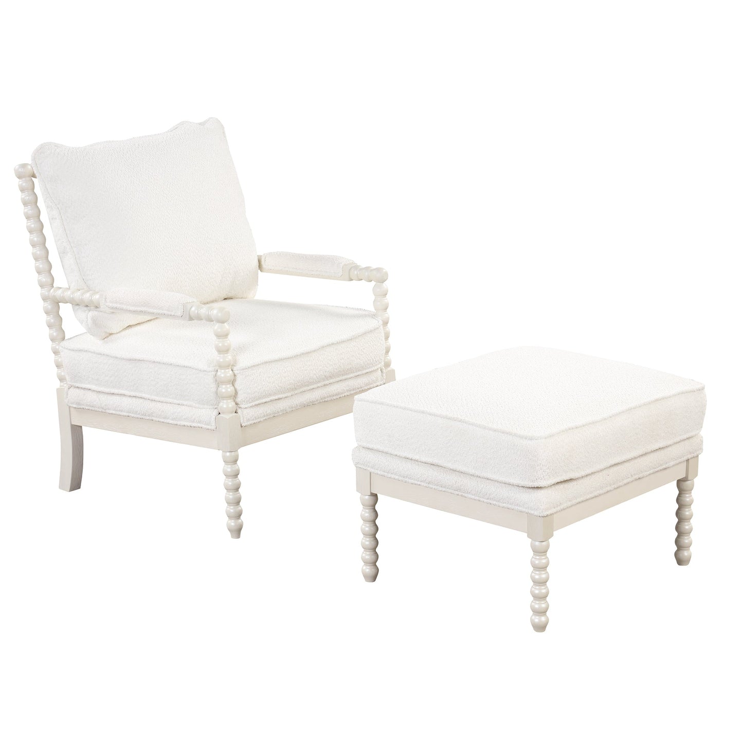 Bungalow Rose Upholstered Armchair- White