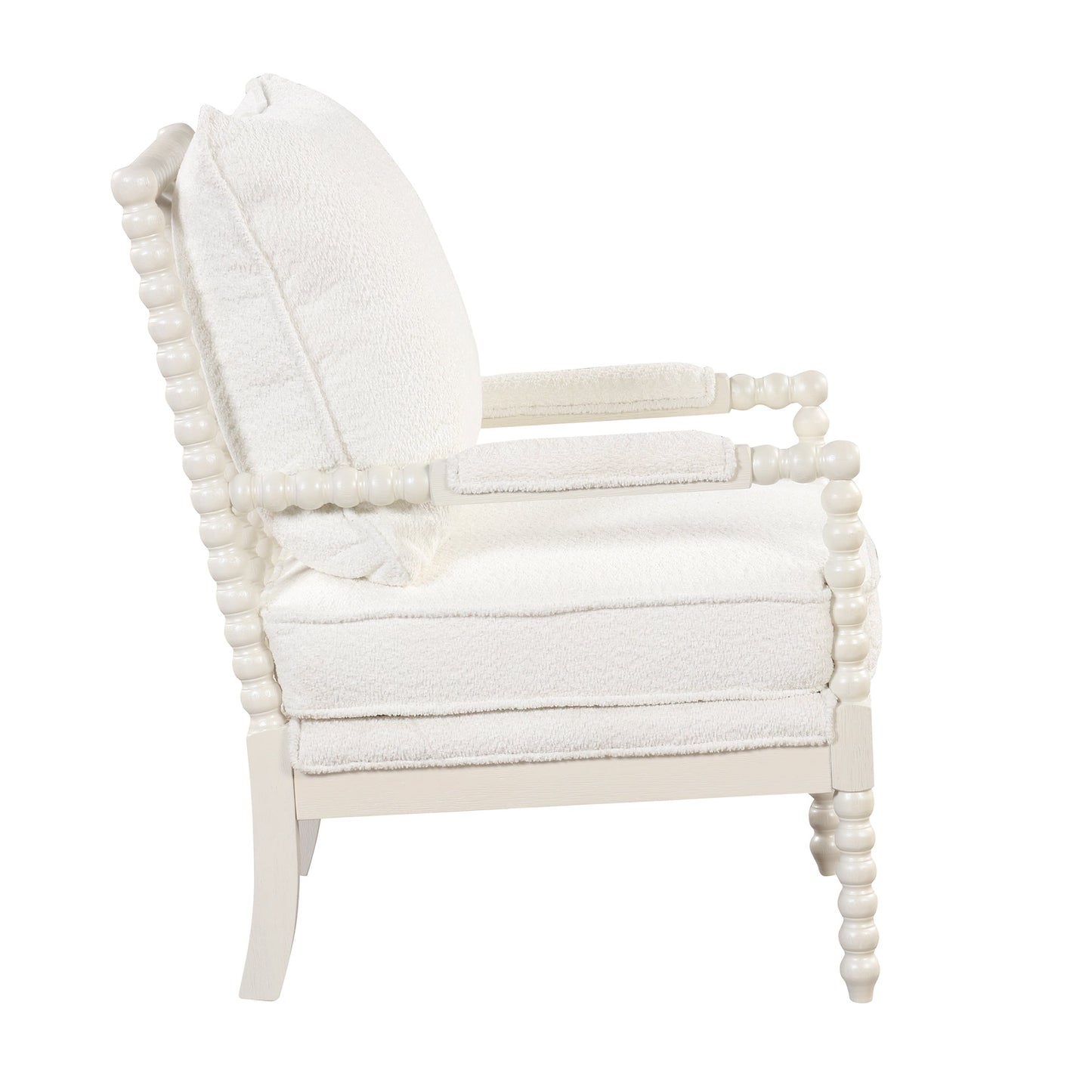 Bungalow Rose Upholstered Armchair- White