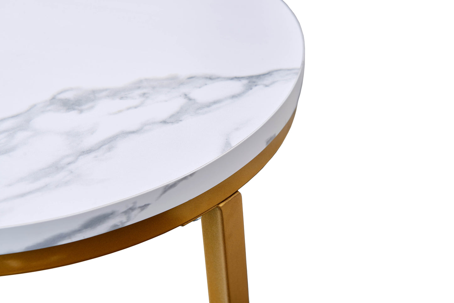 Gold and White Side Table