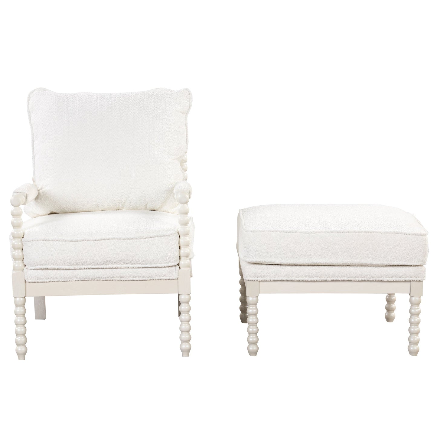 Bungalow Rose Upholstered Armchair- White