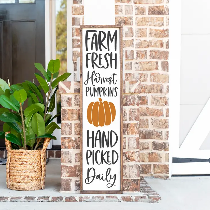 Farm Fresh Harvest Pumpkins Porch Sign