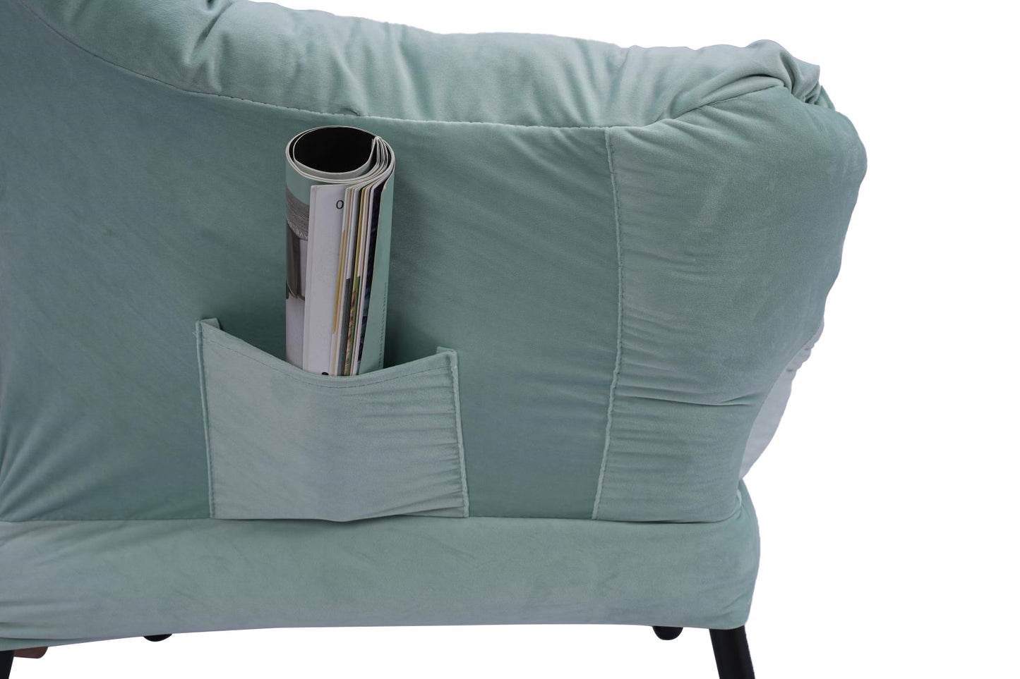 Modern Cotton Lounge Chair- Green