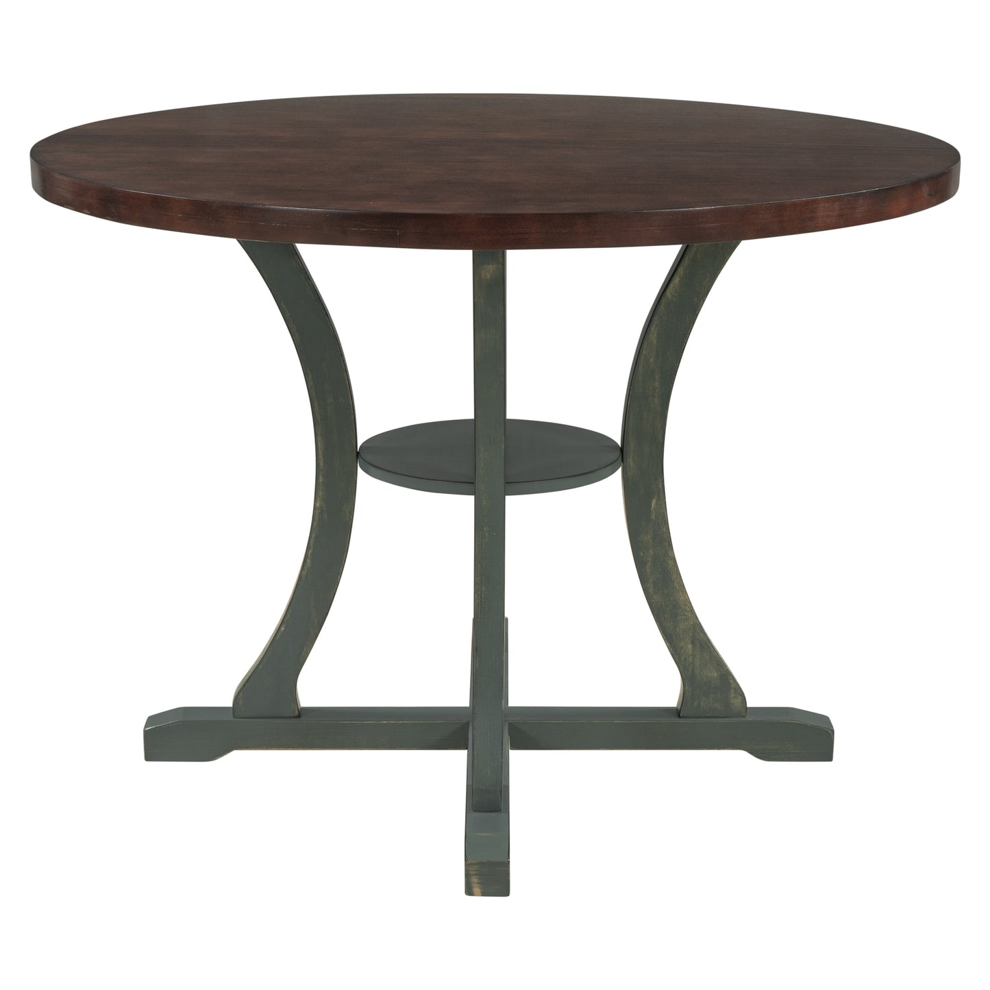 Teal TREXM 5-Piece Round Table & Chairs Set