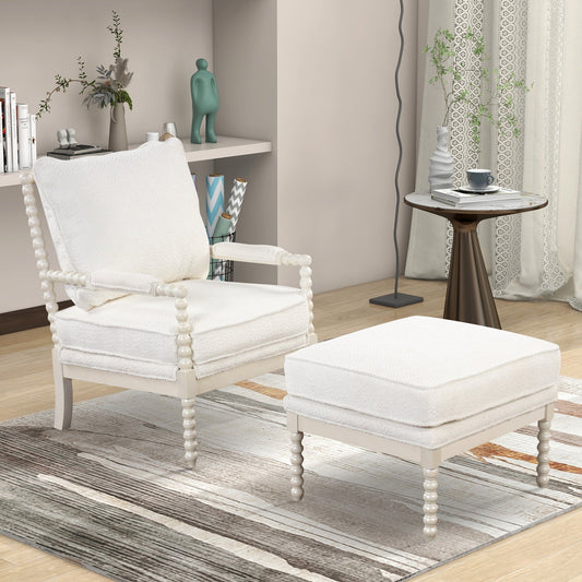 Bungalow Rose Upholstered Armchair- White