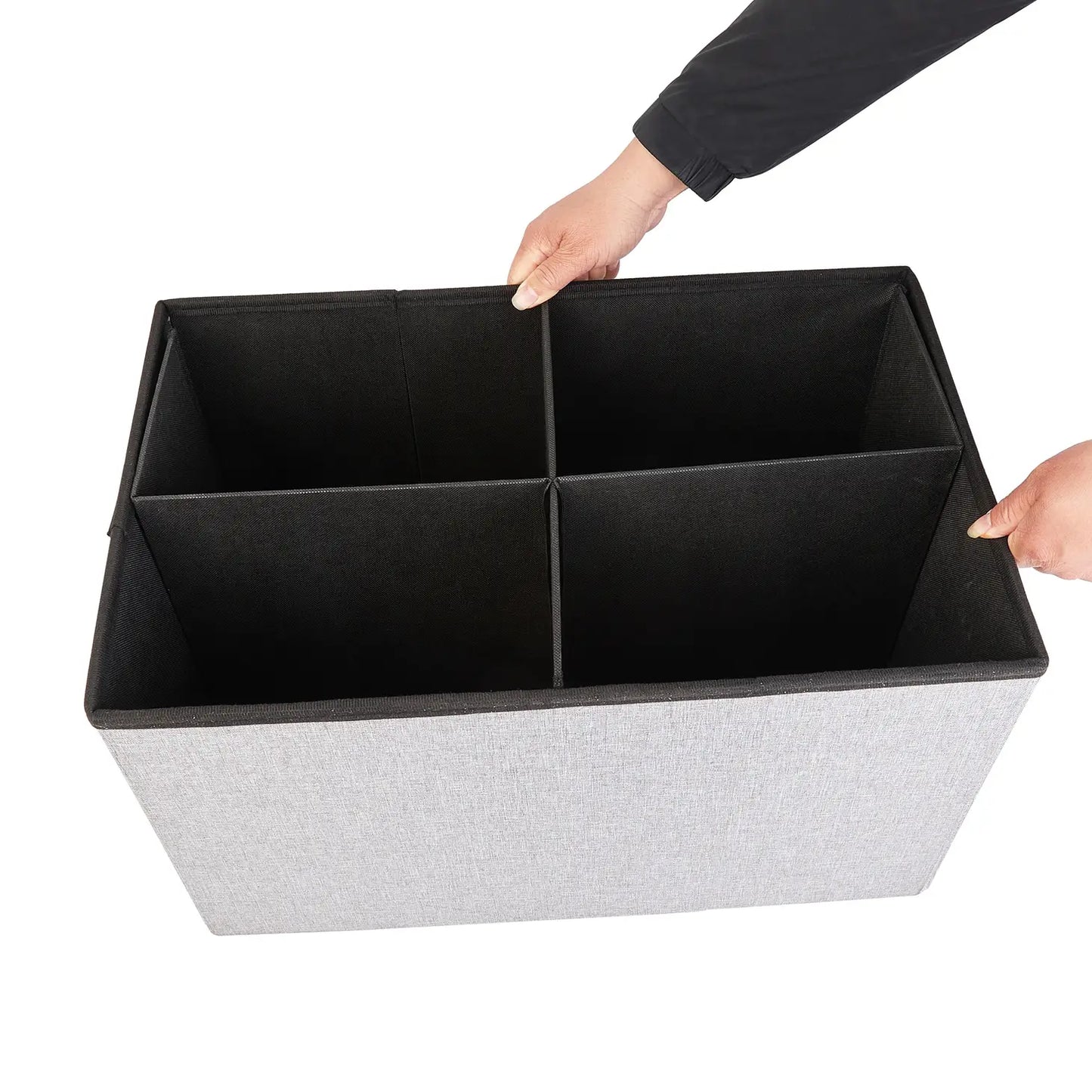 4 Drawer Periea Collapsible Storage Ottoman with Drawers