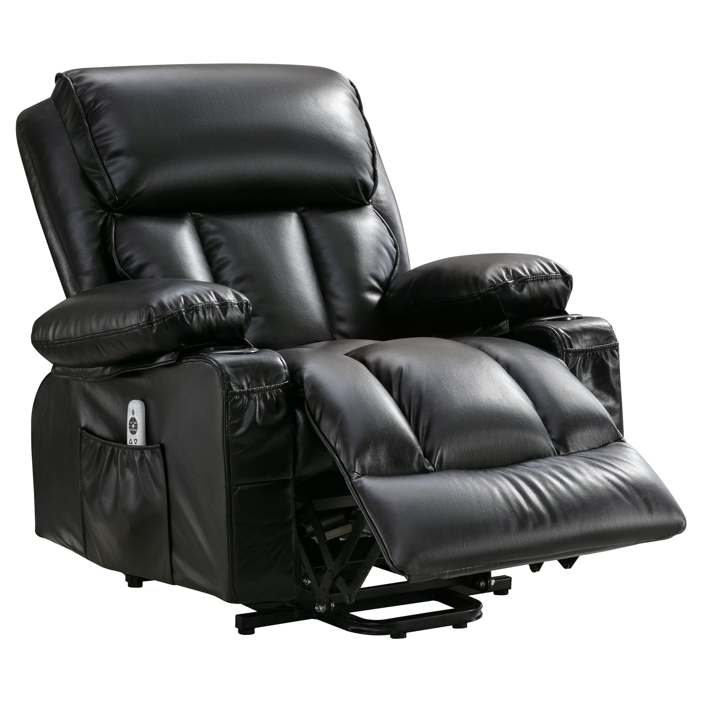 ComfortEase Ultra: The Ultimate Lift & Wellness Recliner with Heat, Massage, and Smart Features: BLACK