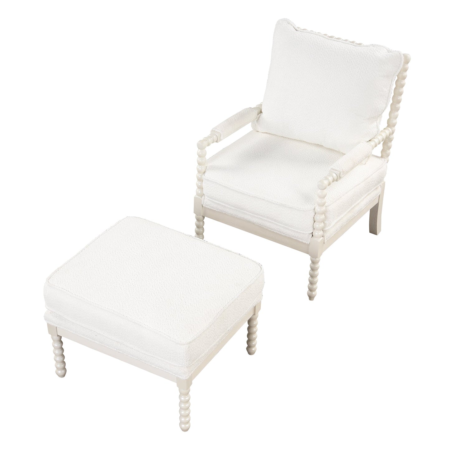 Bungalow Rose Upholstered Armchair- White