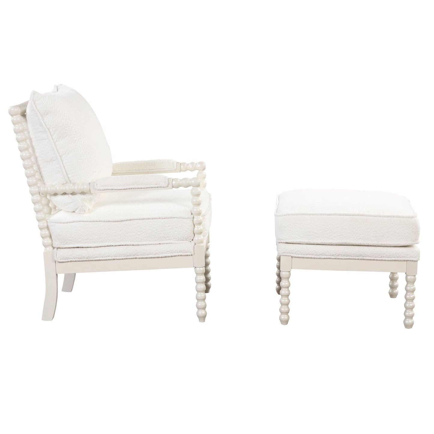 Bungalow Rose Upholstered Armchair- White