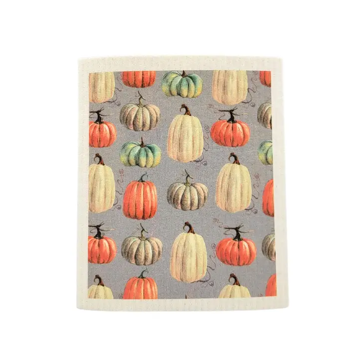 Pumpkin Pattern Swedish Dishcloth
