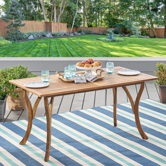 Teak Acacia Wood Outdoor Dining Table