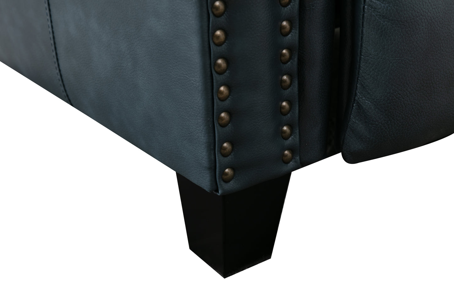 33.5inch Wide Genuine Leather Manual Ergonomic Recliner