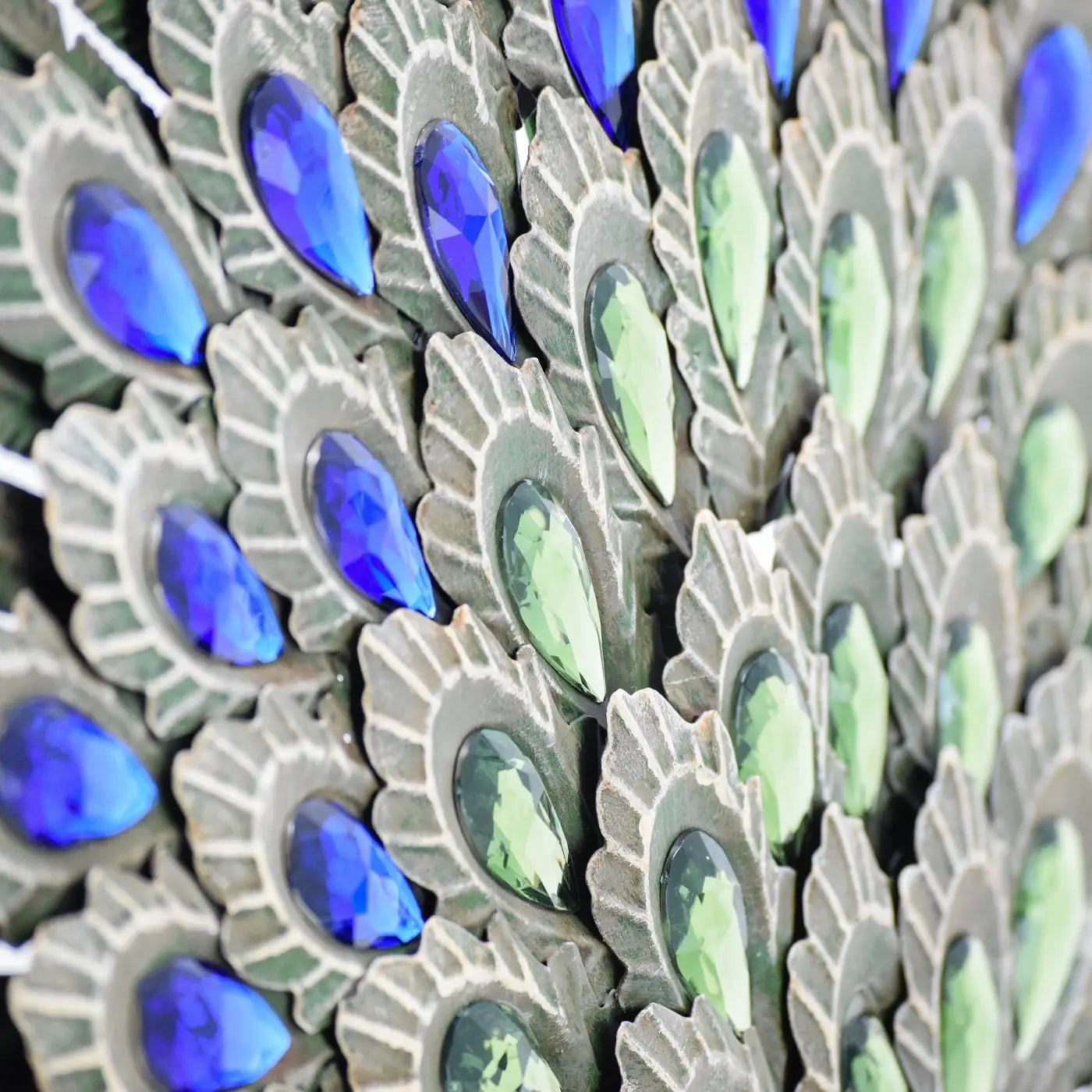 Elegant Iron Peacock W/Acrylic Jewel Detail in 3 Asst Styles