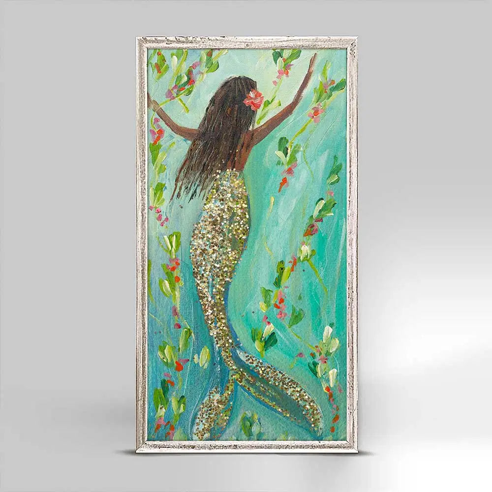 Mermaid Soul By Brenda Bush Mini Framed Canvas