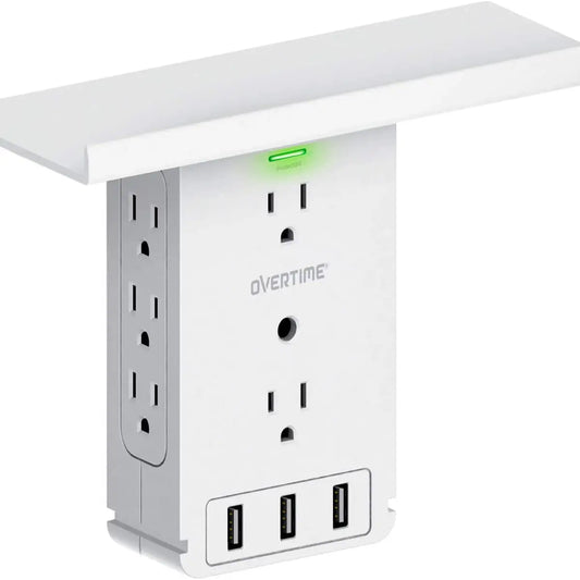 Outlet Shelf 11-Port Wall Charger and Surge Protector