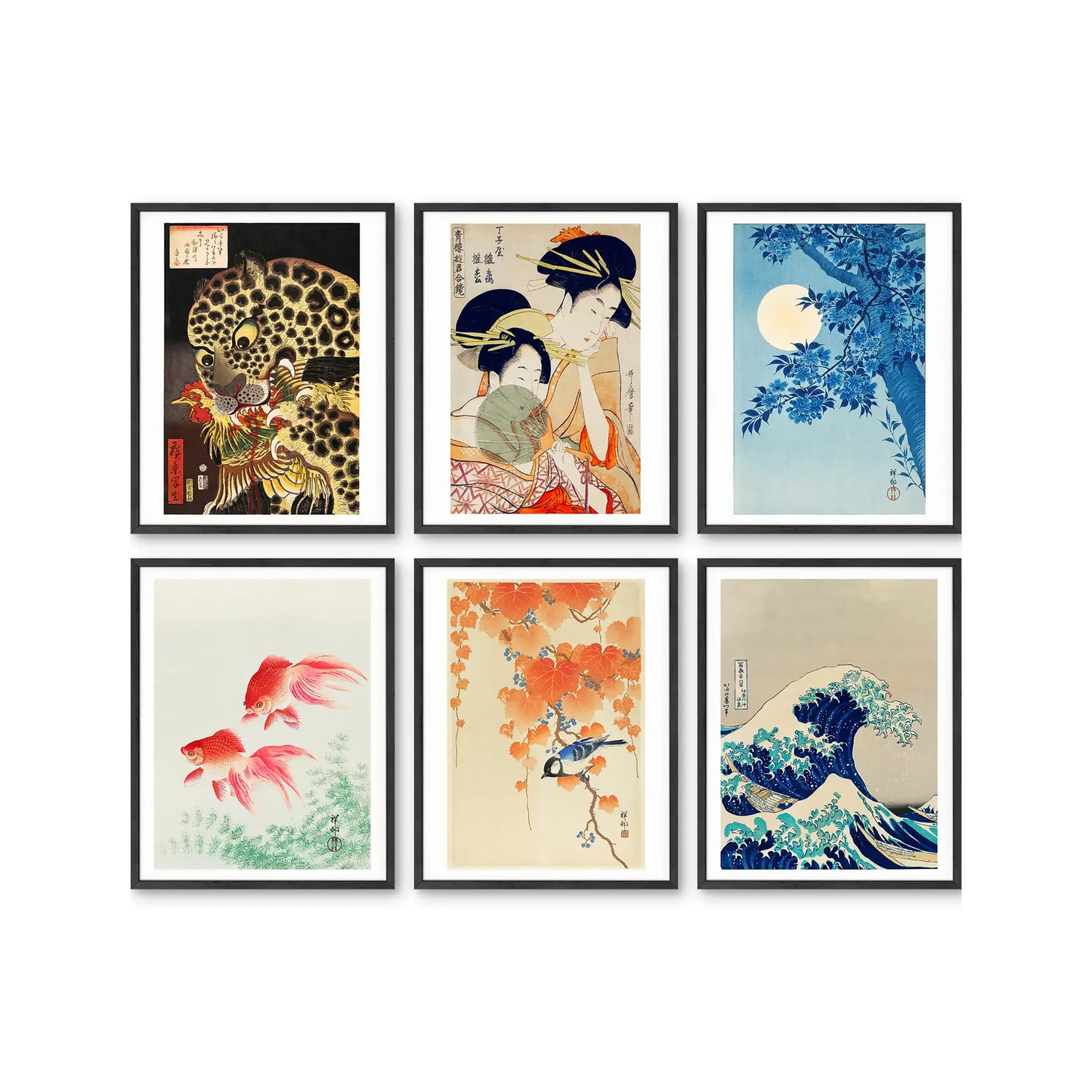 Unframed Japanese Art Set 11x14