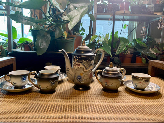 Dragonware Vintage Tea Set - Japanese Dragon Tea Set
