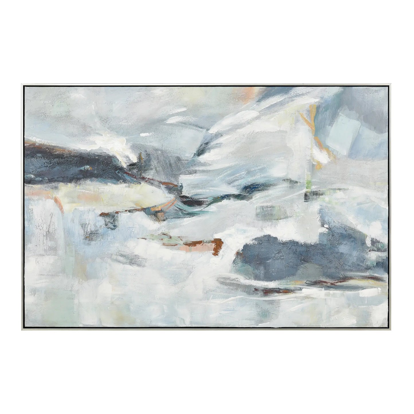 Seawater Abstract Framed Canvas Wall Art
