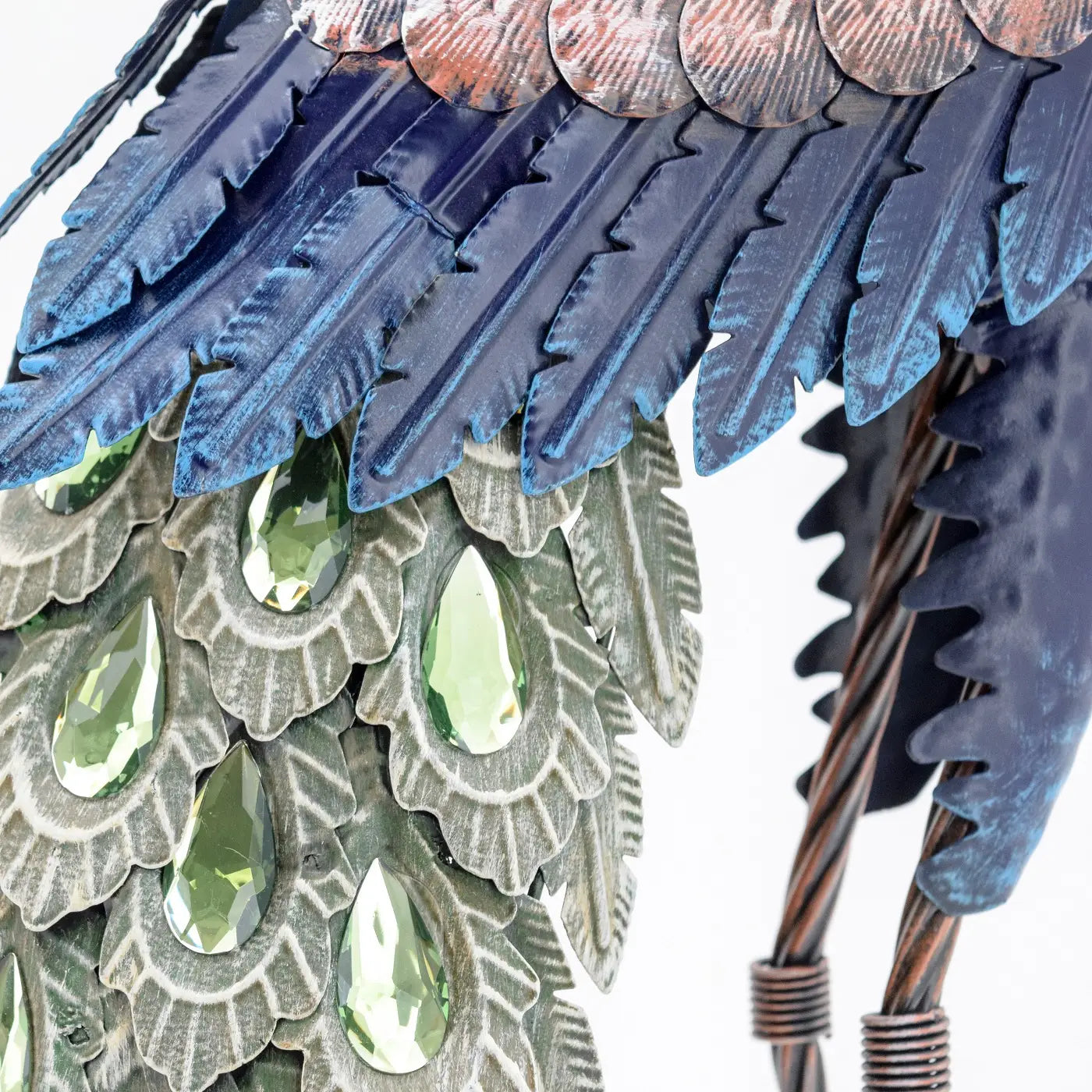 Elegant Iron Peacock W/Acrylic Jewel Detail in 3 Asst Styles