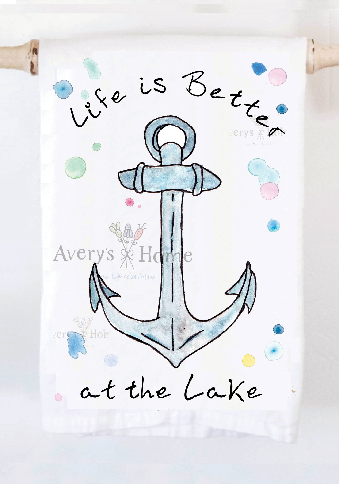 Life Is Better At the Lake Customizable Kitchen Towel