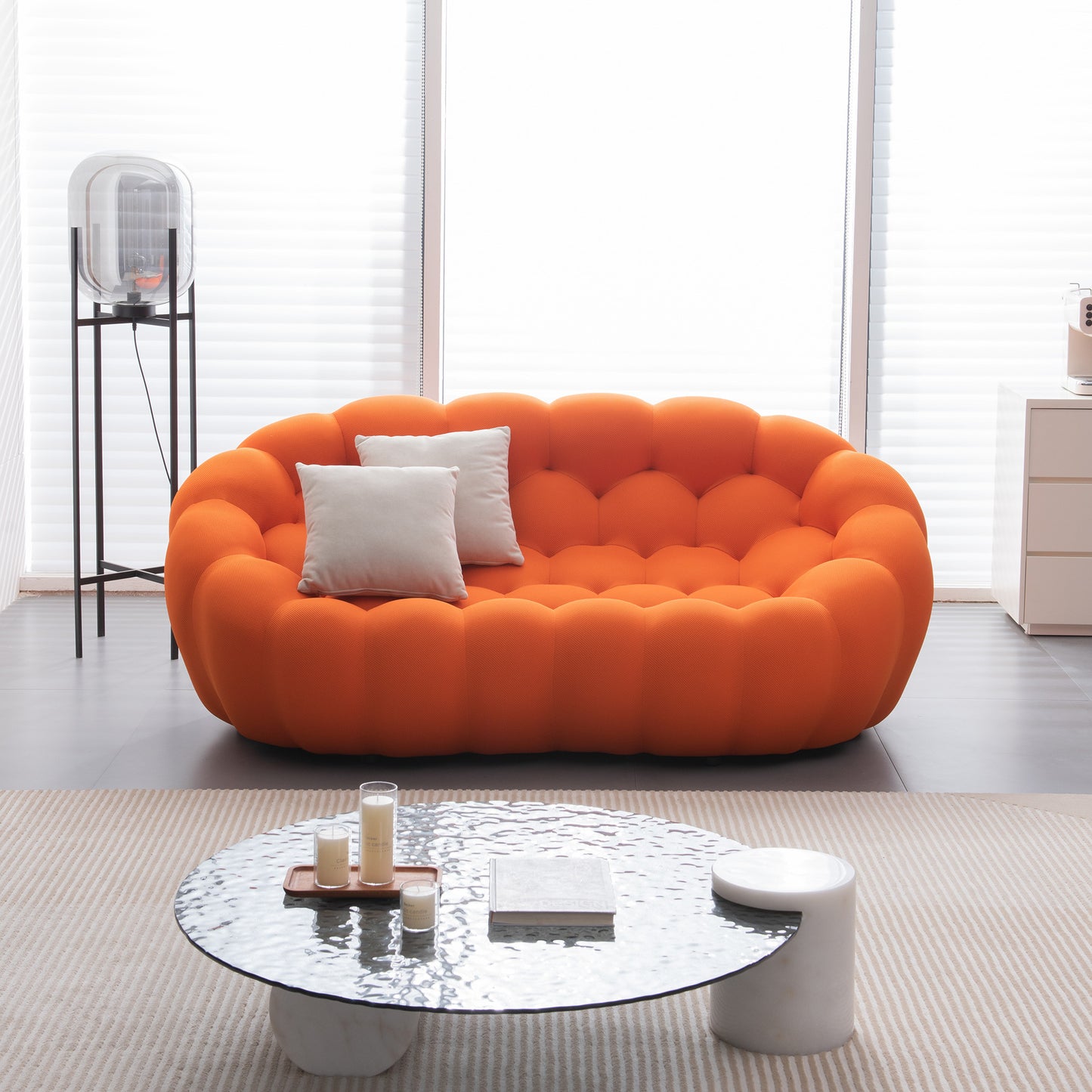 Modern Bubble Floor Couch- Orange