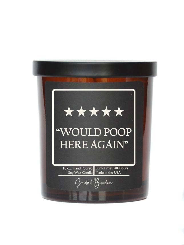 5 Star Funny Bathroom Candle - Pick Scent - Soy Wax Candles