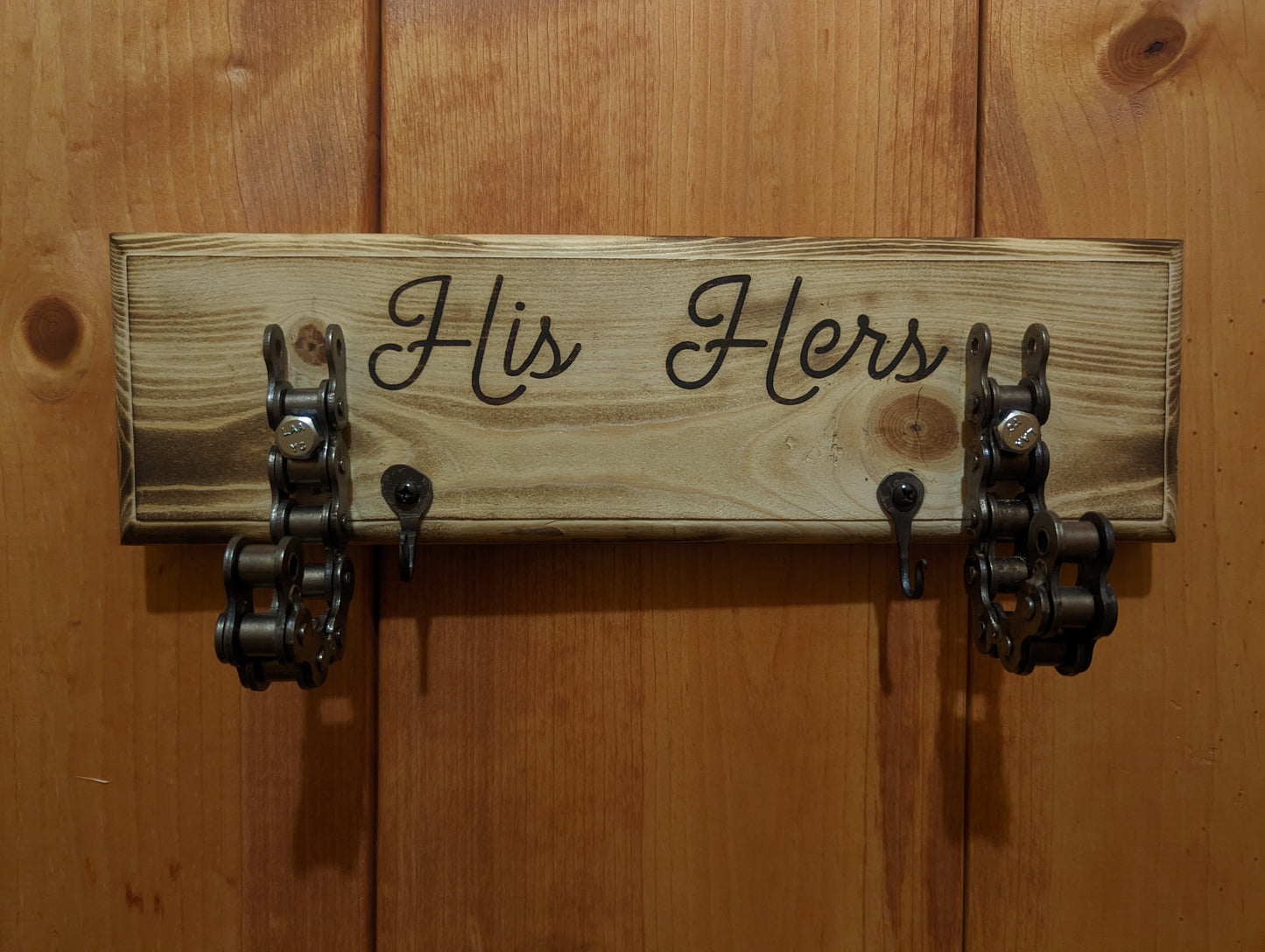 Locally Handmade Industrial His & Hers Plaque
