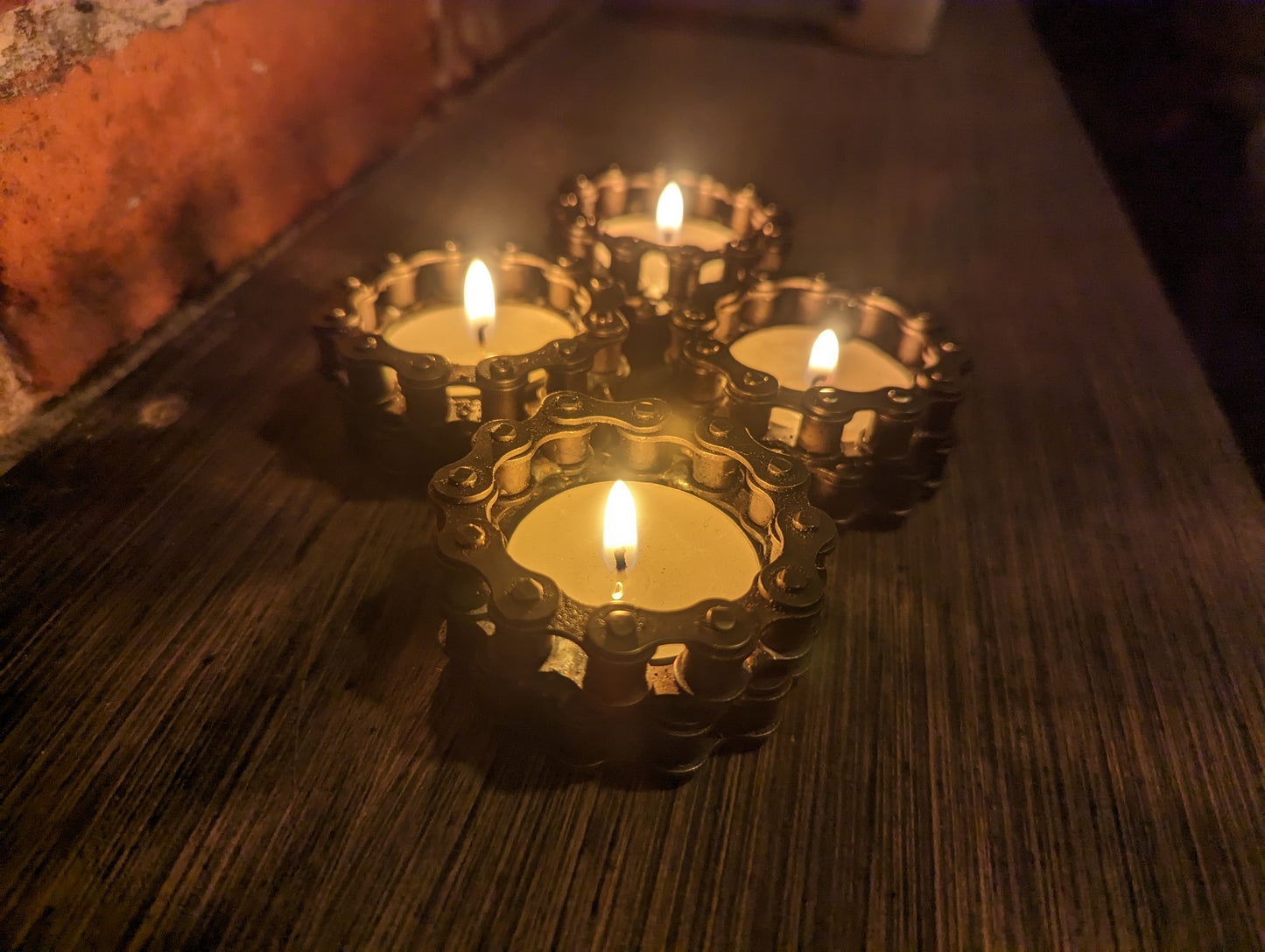 Locally Handmade Industrial Tealight Candle Holders - Set of 4
