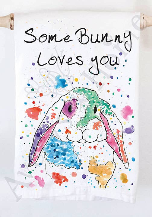 Some Bunny Loves You Spring Kitchen Towel